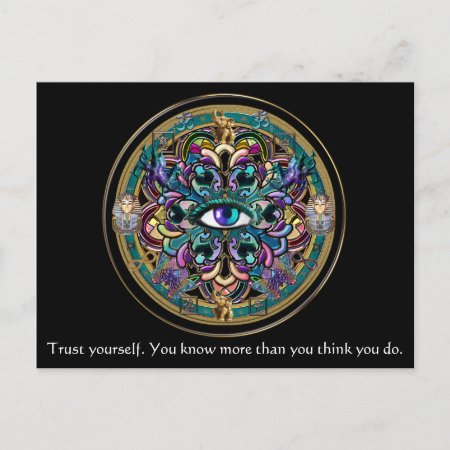 Trust Yourself ~ The Eyes Of The World Mandala Postcard