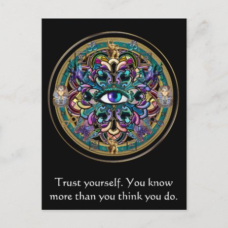 Trust Yourself ~ The Eyes Of The World Mandala Postcard