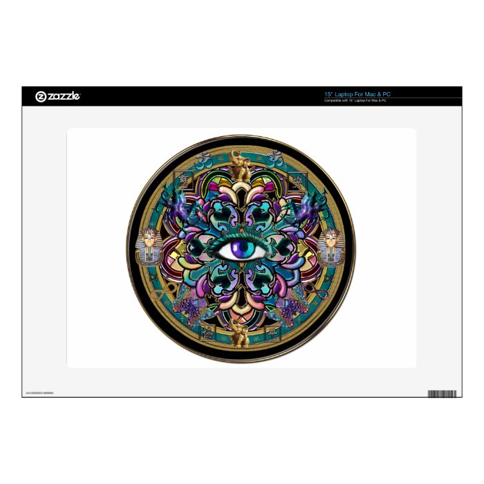 Trust Yourself ~ The Eyes of the World Mandala 15" Laptop Skins