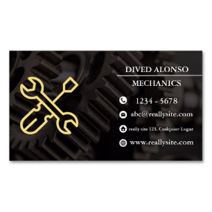 Trusted Mechanical Services for All Vehicles Business Card Magnet