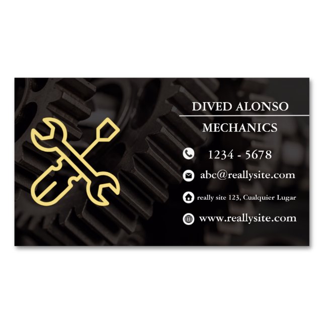 Trusted Mechanical Services for All Vehicles Business Card Magnet (Front)