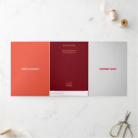 Trustfully Red Corporate Tri-Fold Card