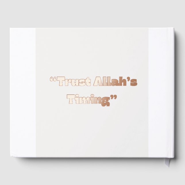 Trusting Allah’s Timing – Islamic Quote Notebook (Back)