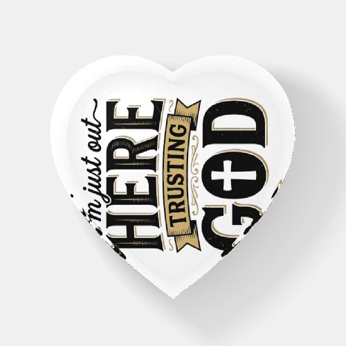 Trusting God Christian Quote Vintage T-Shirt Paperweight