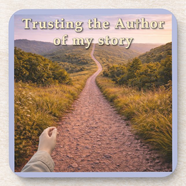 Trusting the Author Beverage Coaster (Front)