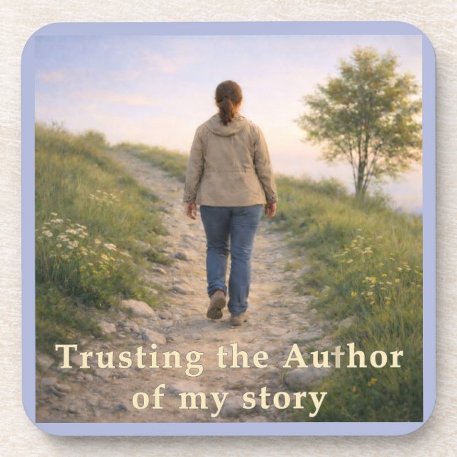Trusting the Author Beverage Coaster (Front)