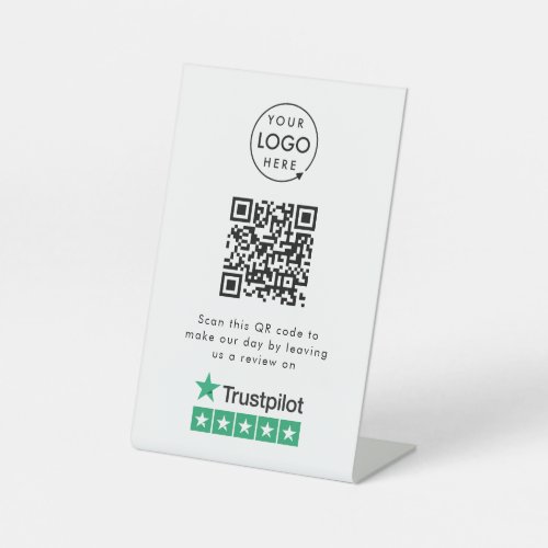 Trustpilot Reviews  Business Review Link QR Code Pedestal Sign