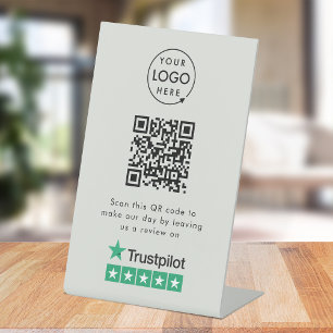 Trustpilot Reviews Tabletop Sign QR Code Review