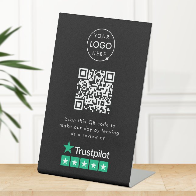 Trustpilot Reviews Tabletop Sign | QR Review Link (Creator Uploaded)