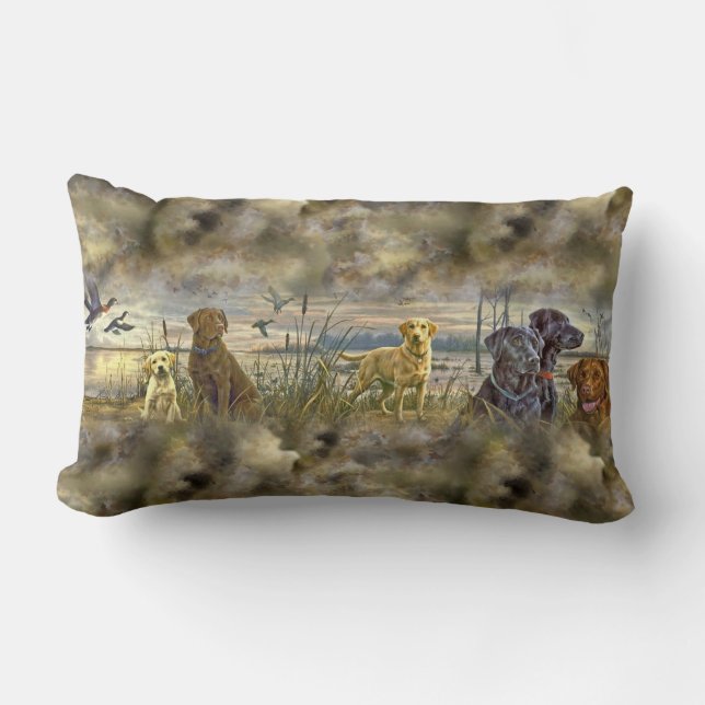 Trusty Retrievers Lumbar Pillow (Front)