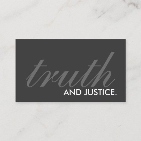 Truth And Justice. (color Customizable) Business Card