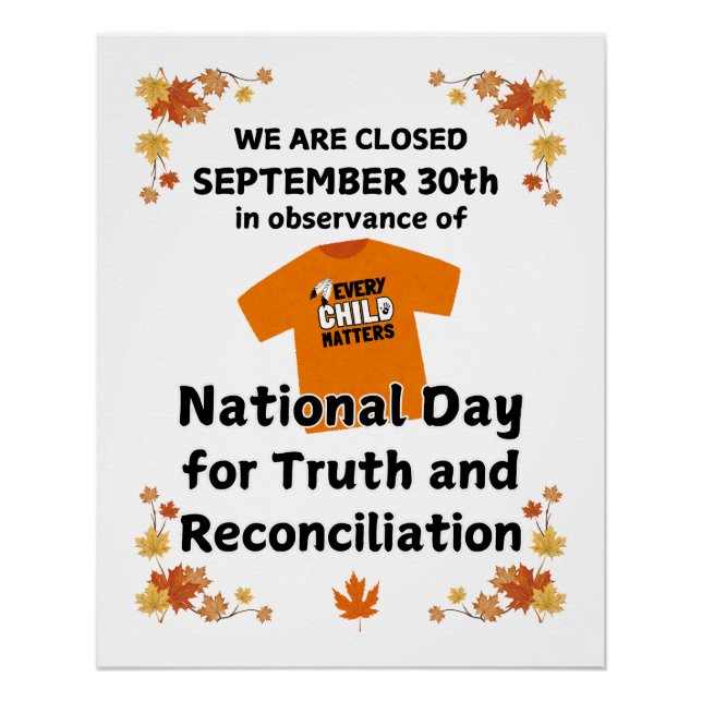 Truth and Reconciliation, Every Child Matters Poster (Front)