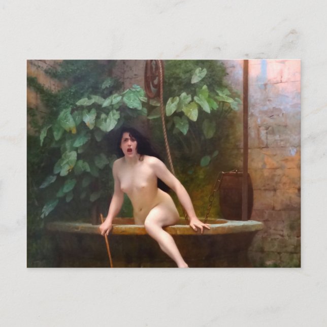 Truth Coming Out of Her Well - Jean-Leon Gerome Postcard (Front)