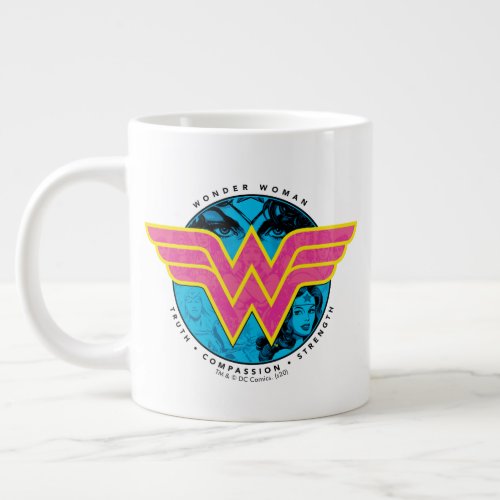 Truth Compassion Strength Comic Wonder Woman Logo Giant Coffee Mug