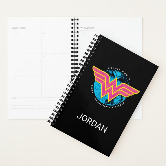 Truth Compassion Strength Comic Wonder Woman Logo Planner (Display)