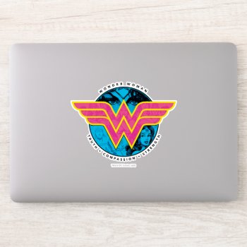 Truth Compassion Strength Comic Wonder Woman Logo Sticker by wonderwoman at Zazzle