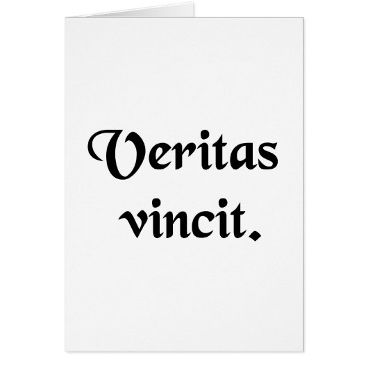 Truth conquers. cards (Front)