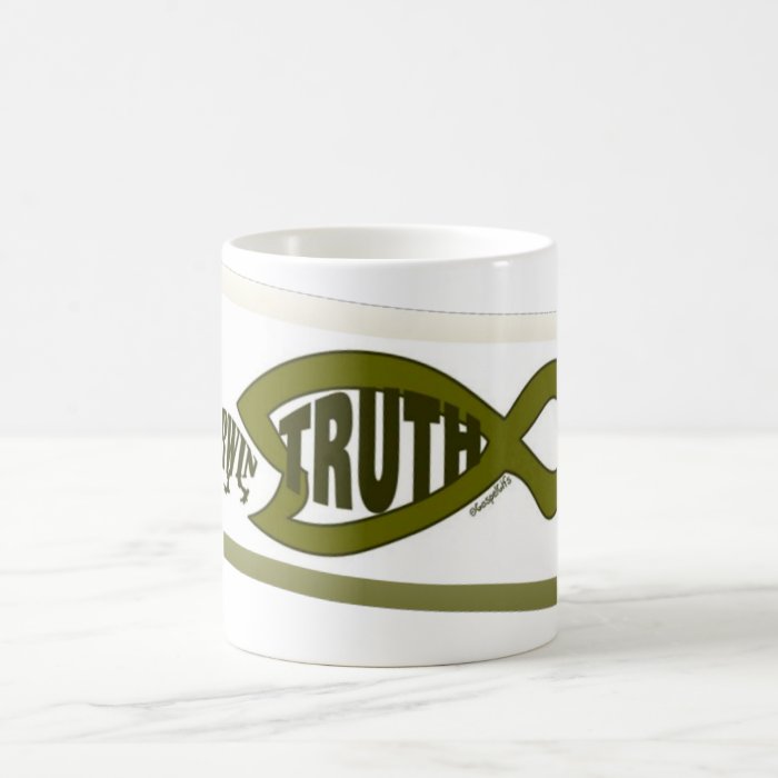 TRUTH FISH EATING DARWIN MUG