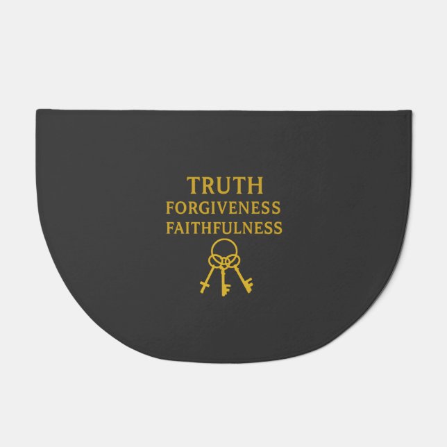 Truth, Forgiveness, Faithfulness  Doormat (Front)