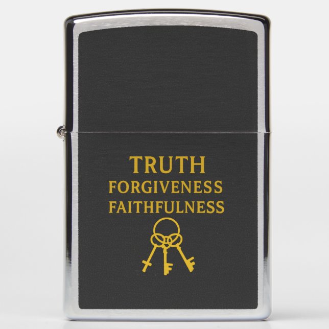 Truth, Forgiveness, Faithfulness  Zippo Lighter (Front)