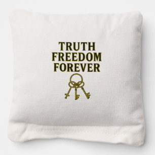 Truth, Freedom, Forever Cornhole Bags
