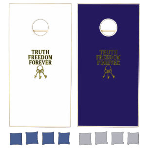 Truth, Freedom, Forever Cornhole Set