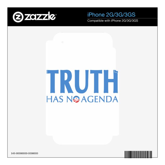 Truth Has No Agenda iPhone 3GS Skins