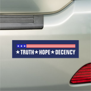 Truth Hope Decency Harris Walz 2024 Car Magnet