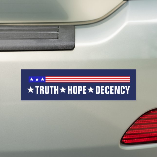 Truth Hope Decency Harris Walz 2024 Car Magnet (In Situ)