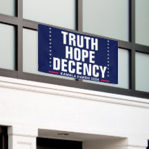 Truth Hope Decency | Harris Walz Blue