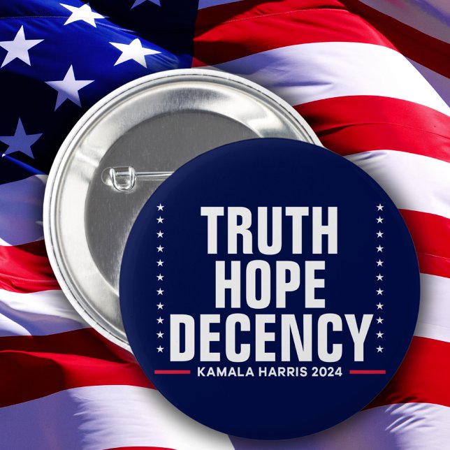 Truth Hope Decency | Harris Walz Blue Button (Creator Uploaded)