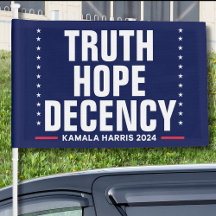 Truth Hope Decency | Harris Walz Blue