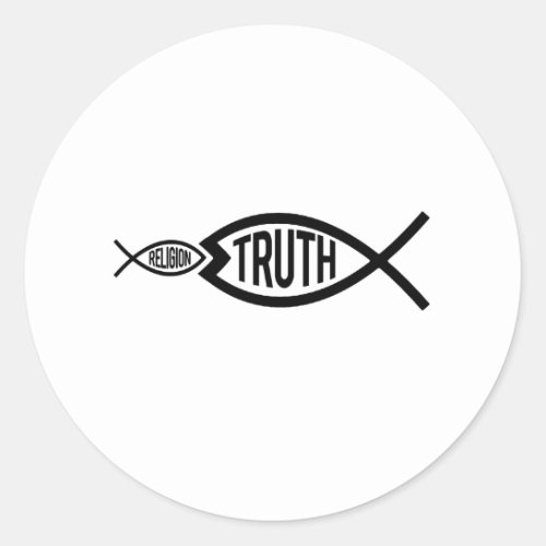 Truth is greater than Religion Classic Round Sticker