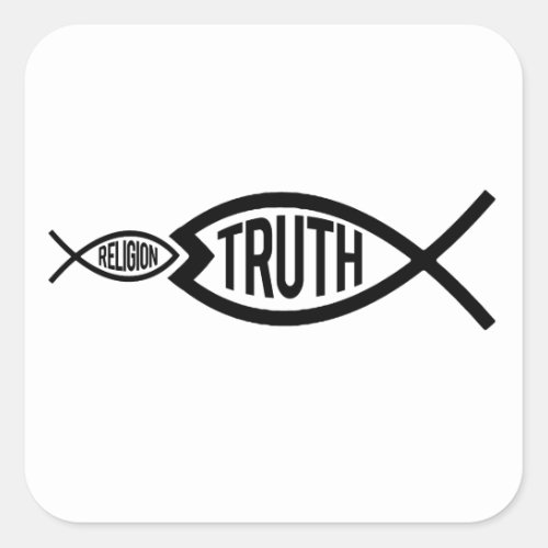 Truth is greater than Religion Square Sticker