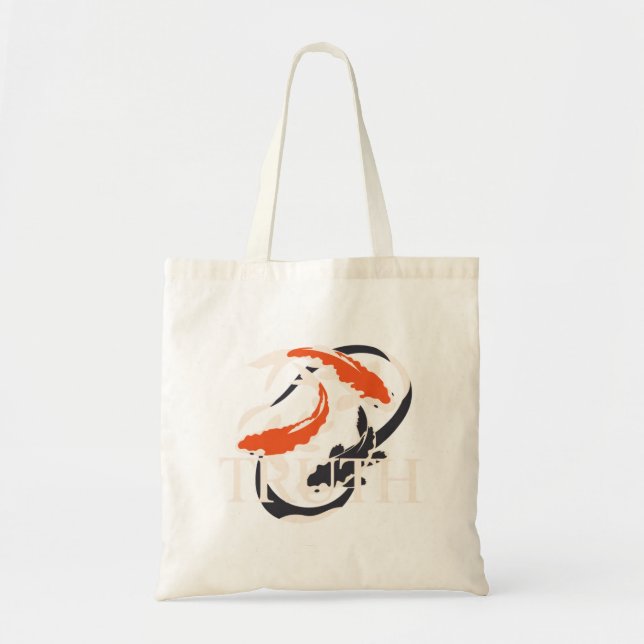 Truth – Japanese Koi Symbol of Authentic Living Tote Bag (Front)
