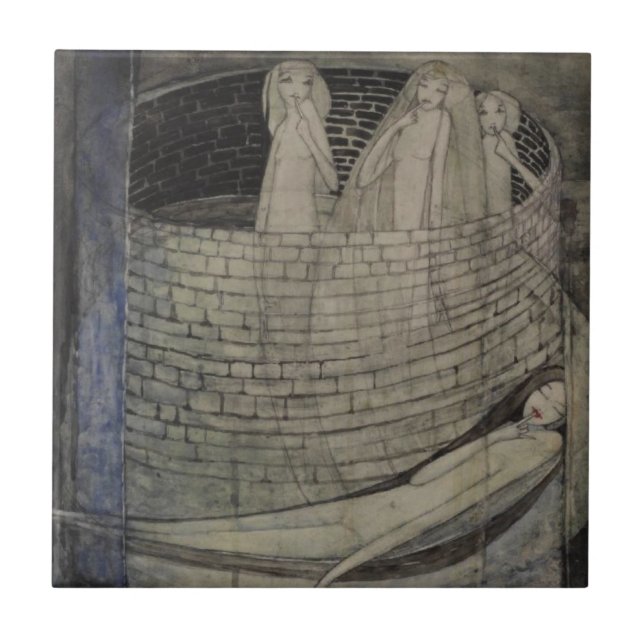 Truth Lies at the Bottom of the Well Ceramic Tile (Front)