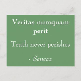 Truth never perishes postcard