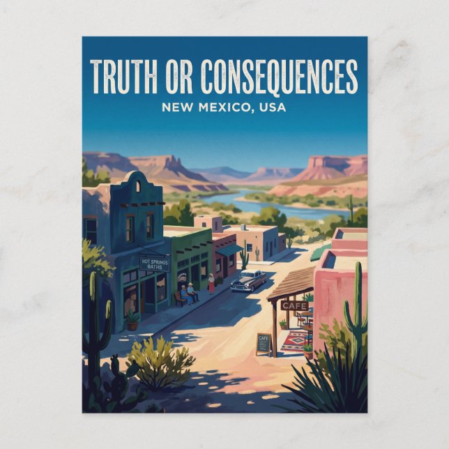 Truth or Consequences USA Postcard (Front)