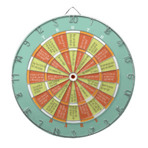 Truth or Dare Aqua/Orange (w/kissing) Dart Board