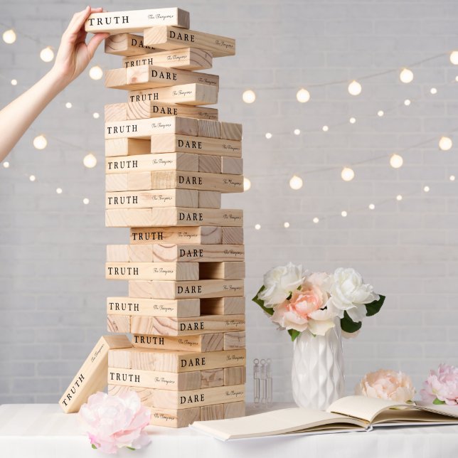 Truth or Dare Family Name Topple Tower (Wedding)