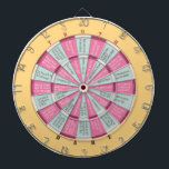 Truth or Dare (no kissing) Pastels pink yellow Dartboard With Darts<br><div class="desc">These dart boards come in 3 versions: • Plain (cool colors only, without Truth or Dare) • Truth or Dare with kissing • Truth or Dare without kissing. HERE ARE DARES ON ALL BOARDS: Wear your top and bottom inside-out Perform a belly dance Let the person next to you text...</div>