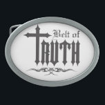 Truth Oval Belt Buckle<br><div class="desc">Put on the belt belt of Truth</div>
