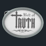Truth Oval Belt Buckle<br><div class="desc">Put on the belt belt of Truth</div>
