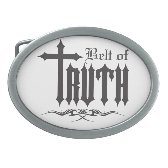 Truth Oval Belt Buckle (Front)