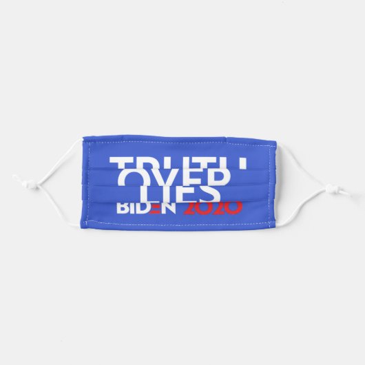 TRUTH OVER LIES ADULT CLOTH FACE MASK (Front, Folded)