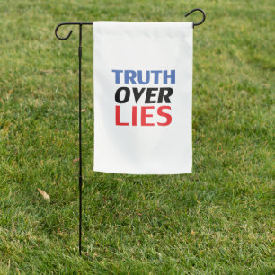 "Truth over Lies" Blue Red White Black Garden Flag