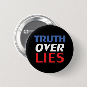 "Truth over Lies" blue white red black - Button