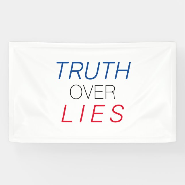 Truth over Lies - red, white, blue Banner (Horizontal)