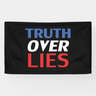 Truth over Lies - red, white, blue, black Banner