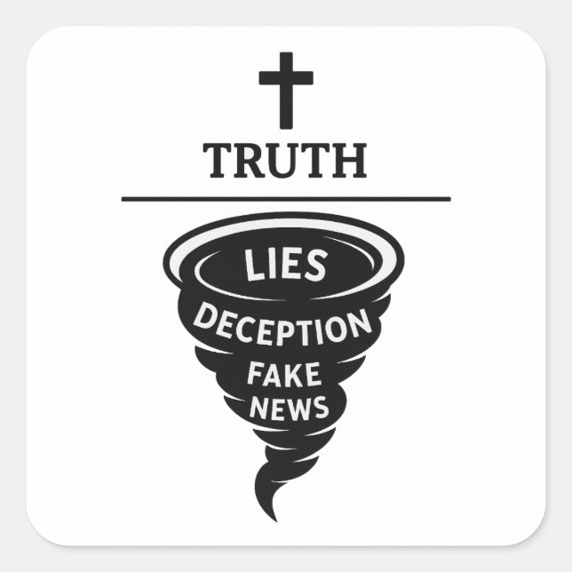Truth over lies square sticker (Front)